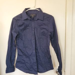 Banana republic - blue White dots shirt